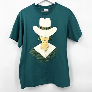 Vintage Lee Single Stitch Jewel Embellished Courtney Charm Cowgirl Shirt Sz Med